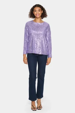 ReyanaSZ Paillette Bluse